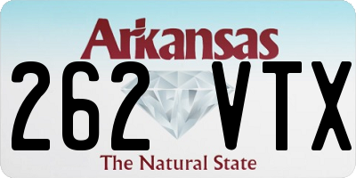 AR license plate 262VTX