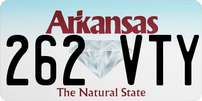 AR license plate 262VTY