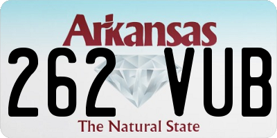 AR license plate 262VUB