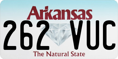 AR license plate 262VUC