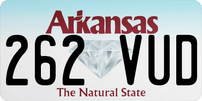 AR license plate 262VUD