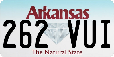 AR license plate 262VUI