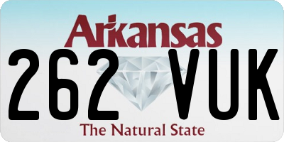 AR license plate 262VUK