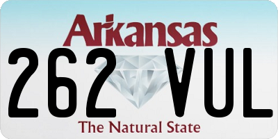 AR license plate 262VUL