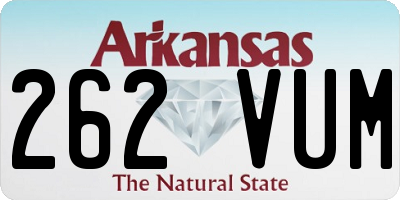 AR license plate 262VUM