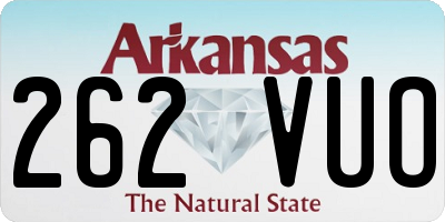 AR license plate 262VUO