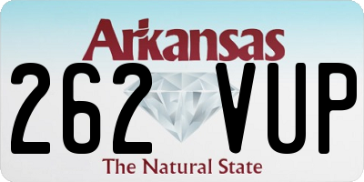 AR license plate 262VUP