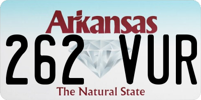 AR license plate 262VUR