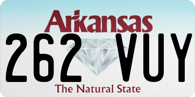 AR license plate 262VUY