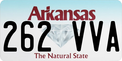 AR license plate 262VVA