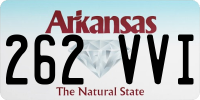 AR license plate 262VVI