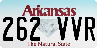 AR license plate 262VVR