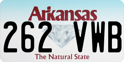 AR license plate 262VWB