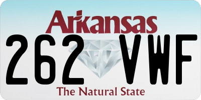 AR license plate 262VWF