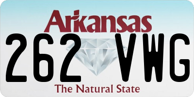 AR license plate 262VWG