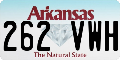 AR license plate 262VWH