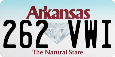 AR license plate 262VWI