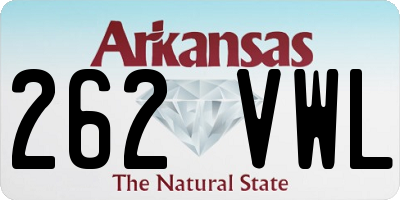AR license plate 262VWL