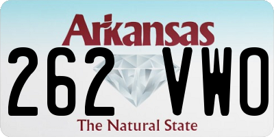 AR license plate 262VWO