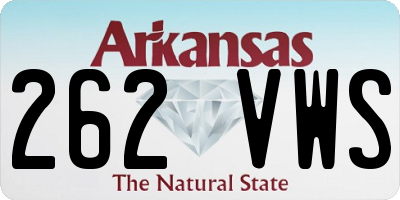 AR license plate 262VWS
