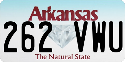 AR license plate 262VWU