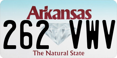 AR license plate 262VWV