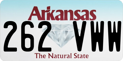 AR license plate 262VWW