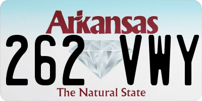 AR license plate 262VWY