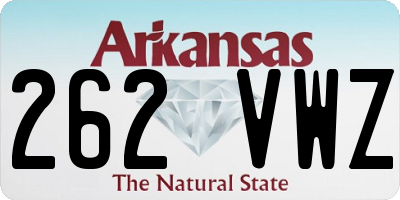 AR license plate 262VWZ