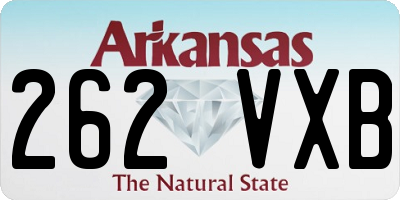 AR license plate 262VXB