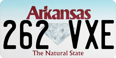 AR license plate 262VXE