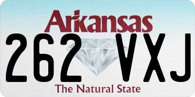 AR license plate 262VXJ