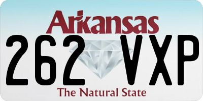 AR license plate 262VXP