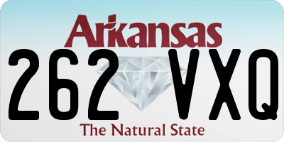 AR license plate 262VXQ