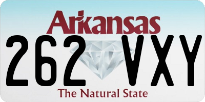 AR license plate 262VXY