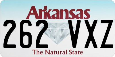 AR license plate 262VXZ