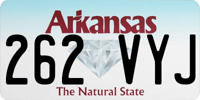 AR license plate 262VYJ