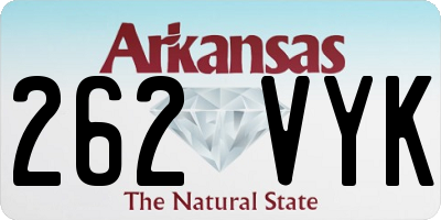 AR license plate 262VYK