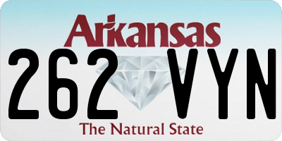 AR license plate 262VYN