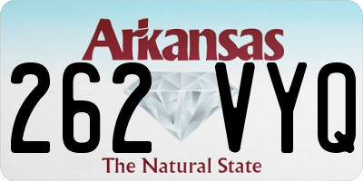 AR license plate 262VYQ