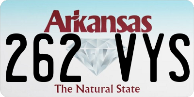 AR license plate 262VYS