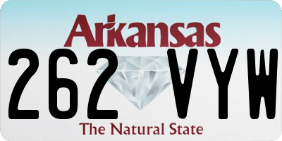 AR license plate 262VYW
