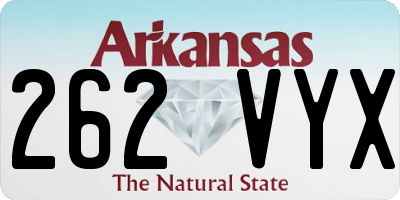 AR license plate 262VYX