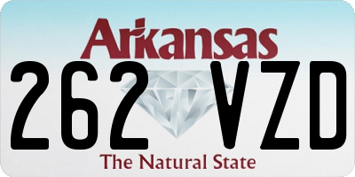 AR license plate 262VZD