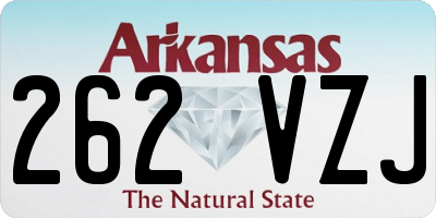 AR license plate 262VZJ