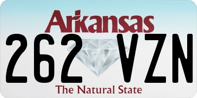 AR license plate 262VZN