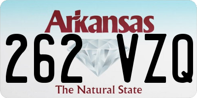 AR license plate 262VZQ