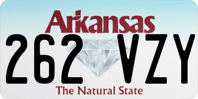 AR license plate 262VZY