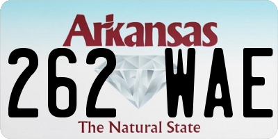 AR license plate 262WAE
