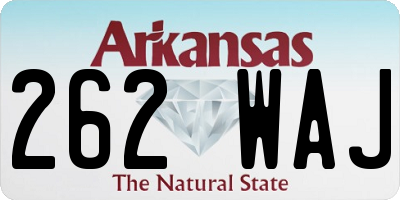 AR license plate 262WAJ